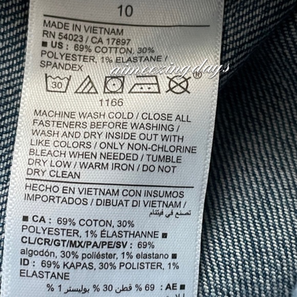 Old Navy Blue High Rise Wow Wide Leg Jeans Size 10 New with Tag - Picture 8 of 8